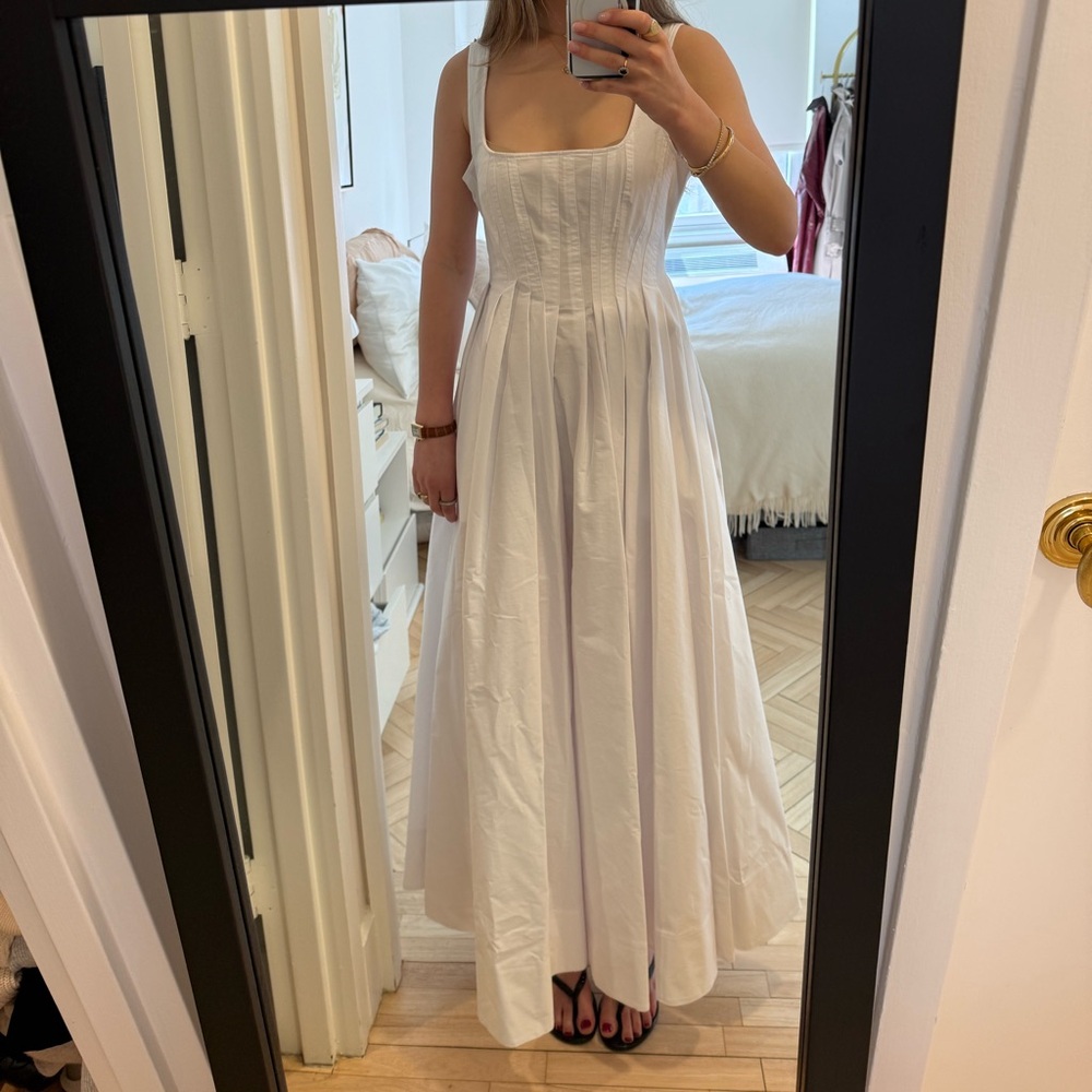 Sportmax White Square-Neck Maxi Dress - Picture 3 of 9